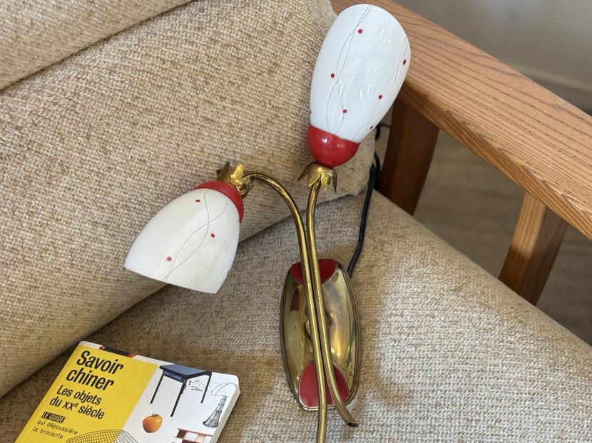 ドイツ ミッドセンチュリー 2灯ブラケットランプ