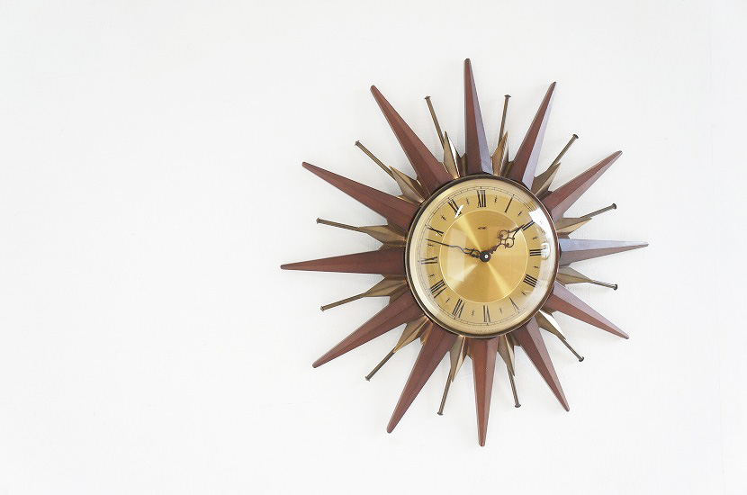 イギリスヴィンテージ　METAMEC製サンバーストクロック