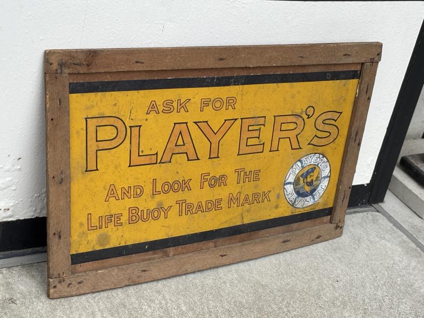 イギリスアンティーク　Player's Navy Cut　木製看板