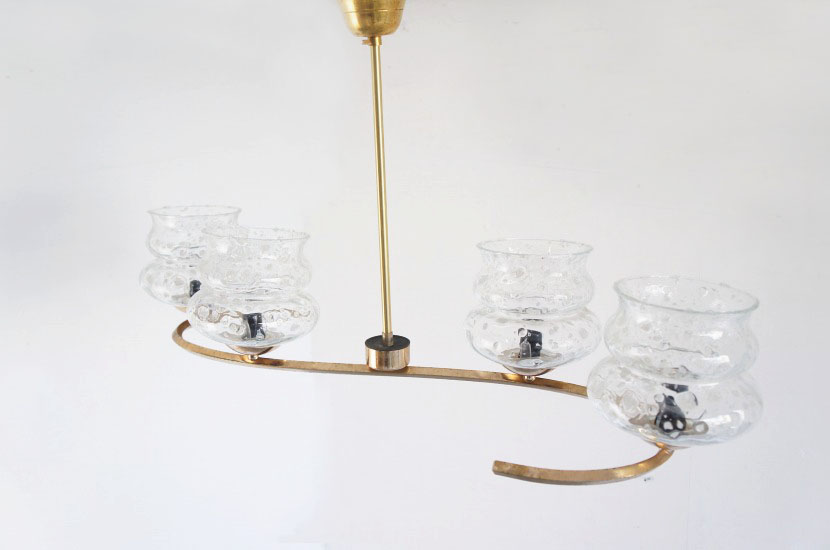 フレンチミッドセンチュリー ヴィンテージ 4灯シャンデリア