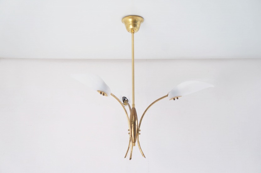 フレンチミッドセンチュリー ヴィンテージ 3灯シャンデリア