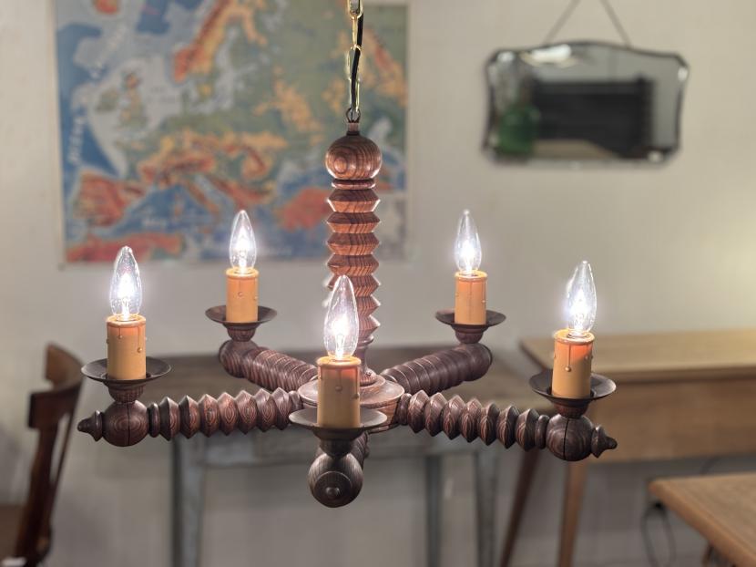 フランスアンティーク　5灯シャンデリア