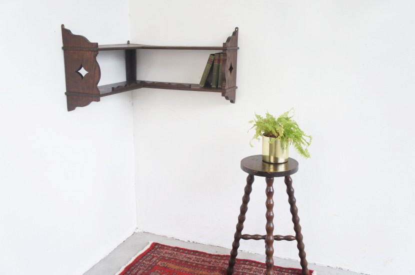 フランスアンティーク コーナーシェルフ