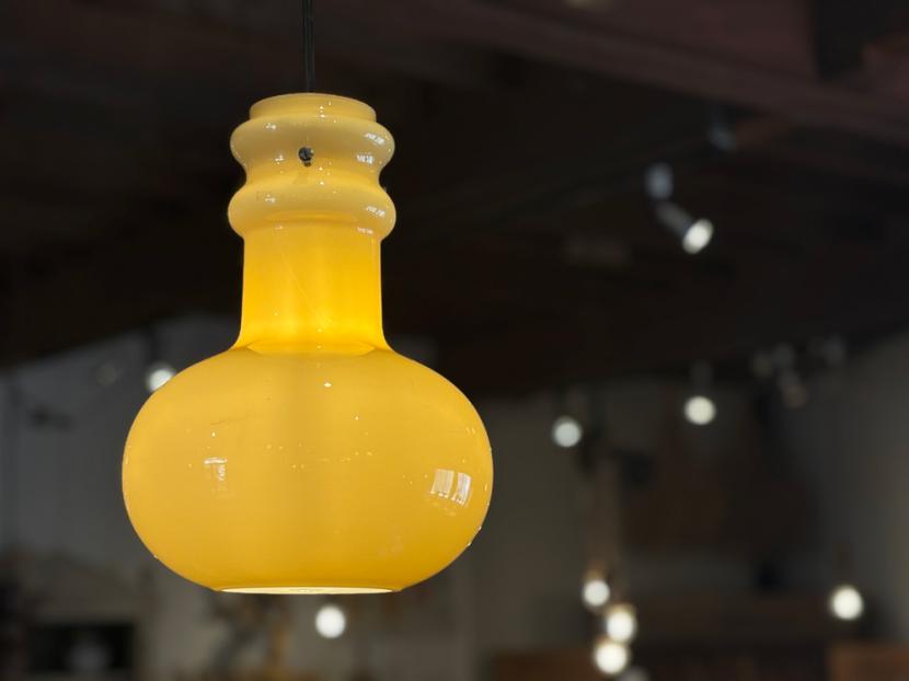 フレンチミッドセンチュリー ヴィンテージ ガラス ペンダントランプ