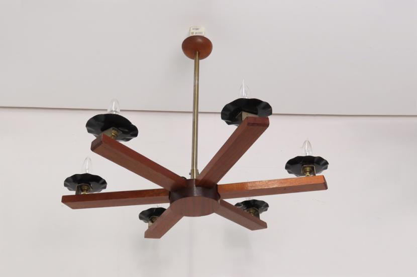 フレンチミッドセンチュリー ヴィンテージ 6灯 モダンシャンデリア ①