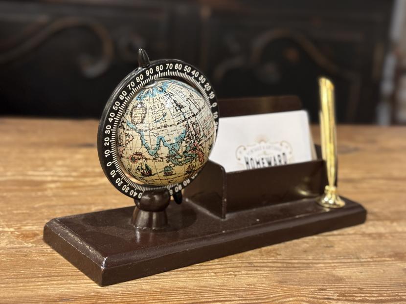 ベルギー 地球儀 ペンスタンド&カードホルダー