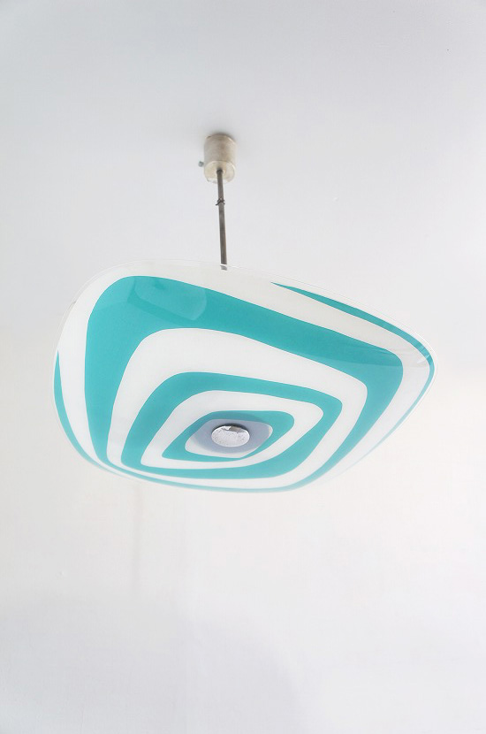 フレンチミッドセンチュリー　ヴィンテージガラスランプ