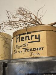フランスアンティーク　Henry chapelier　ハットボックス