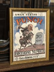 イギリス アンティーク 1911年 PUNCH フレーム額装
