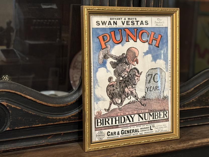 イギリス アンティーク 1911年 PUNCH フレーム額装