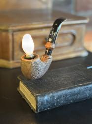 アンティーク　オールドパイプ×古書ランプ