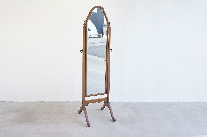イギリス アンティーク スタンドミラー