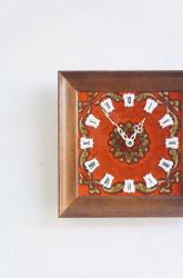 フランスヴィンテージ　タイルウォールクロック