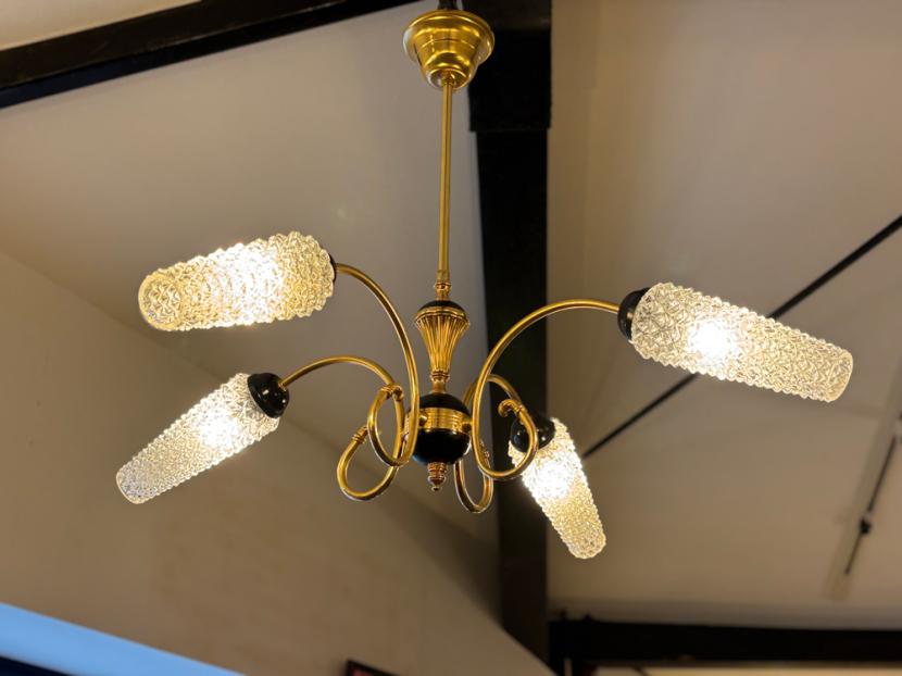 フレンチミッドセンチュリー ヴィンテージ 4灯シャンデリア