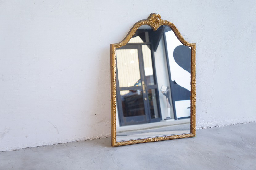 フランスアンティーク　ゴールドミラー