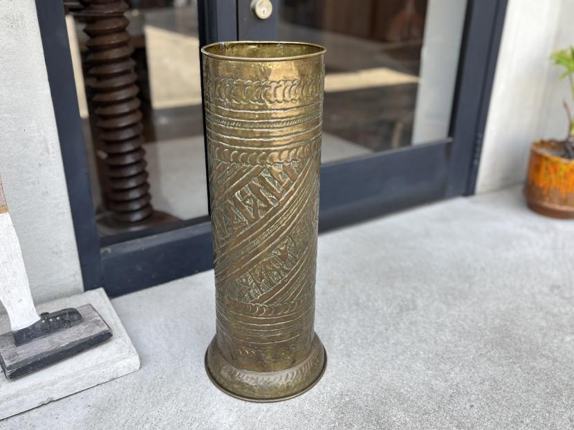 フランスアンティーク　真鍮製アンブレラスタンド(傘立て)