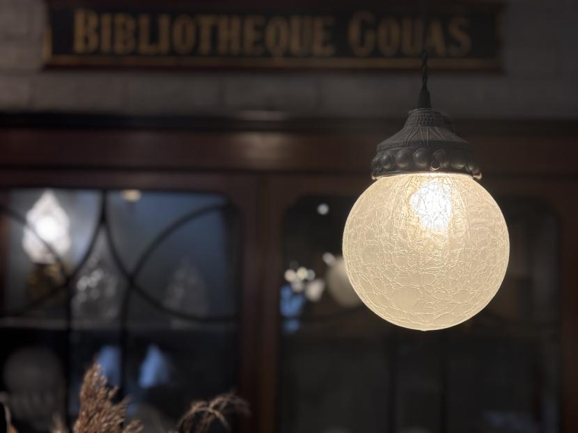 アメリカアンティーク クラックガラス ペンダントランプ