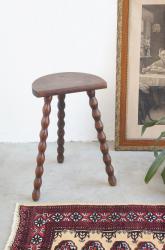 フランスアンティーク　ボビンレッグ　ウッドスツール F