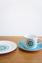 イギリス J&G Meakin ケーキ皿&カップ&ソーサ―セット