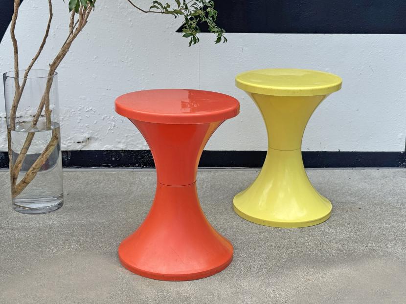 フランスヴィンテージ TamTam stool タムタムスツール/オレンジ