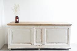 アンティーク　ホワイトペイント　ショップカウンター