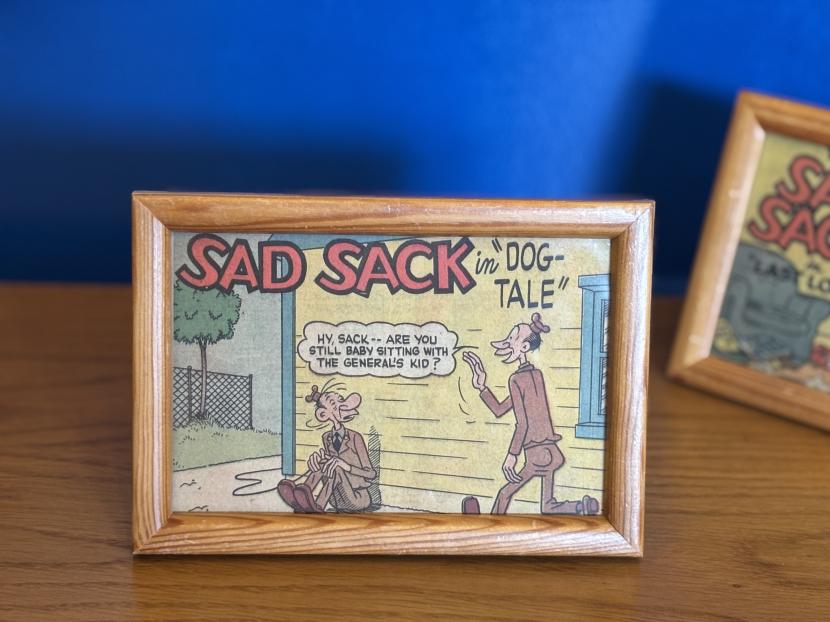 ヴィンテージコミック額装アート「Sad Sack」スタンドタイプ