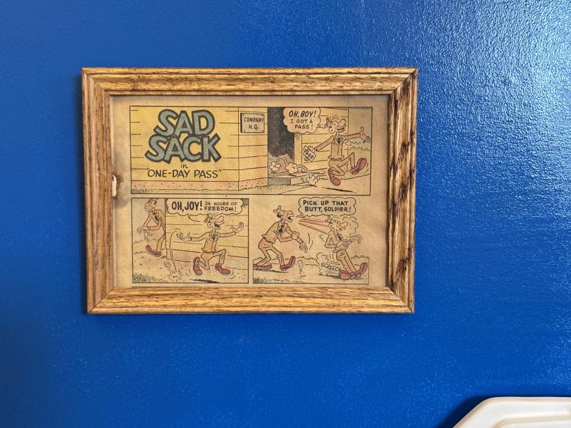 ヴィンテージコミック額装アート「Sad Sack」壁掛けタイプ