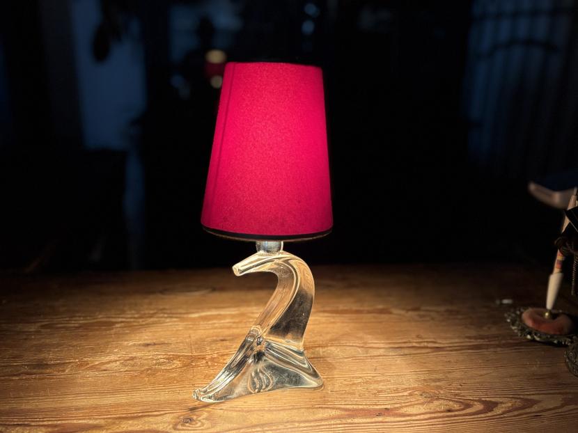 フランスヴィンテージ ガラステーブルランプ