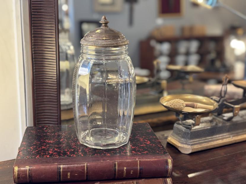 フランスアンティーク ガラスキャニスター