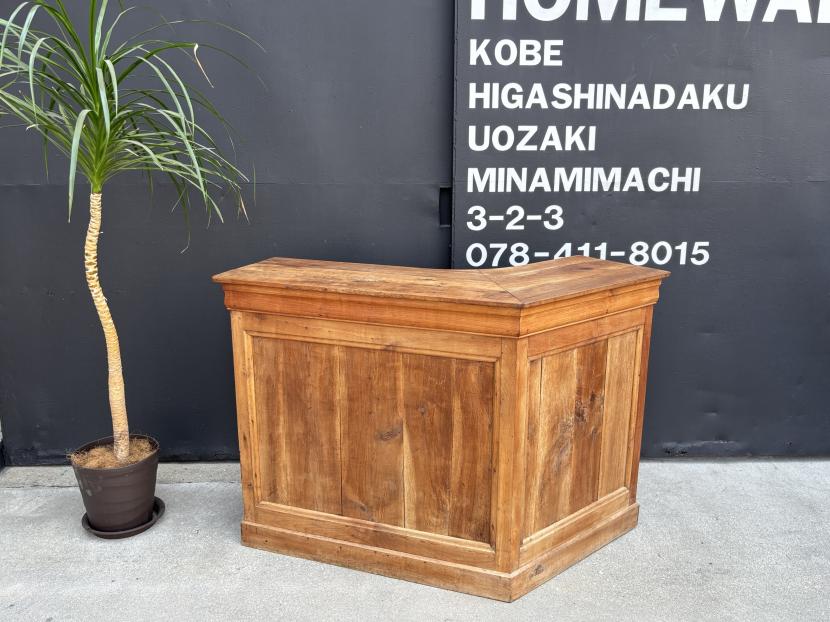 フランスアンティーク パイン L字カウンター