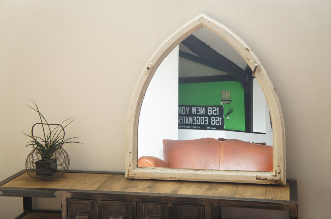 フランスアンティーク 窓枠ミラー(鏡)