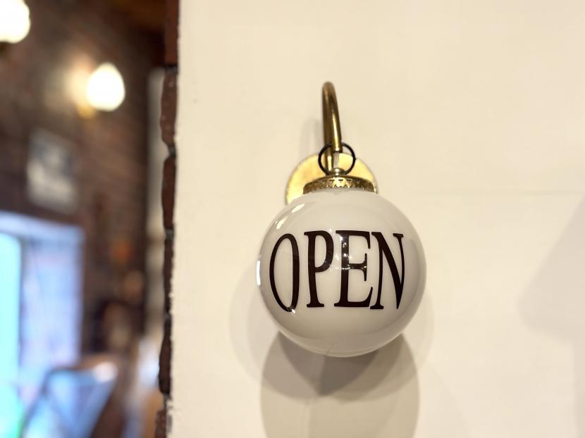 フランスアンティーク  OPEN ブラケットランプ