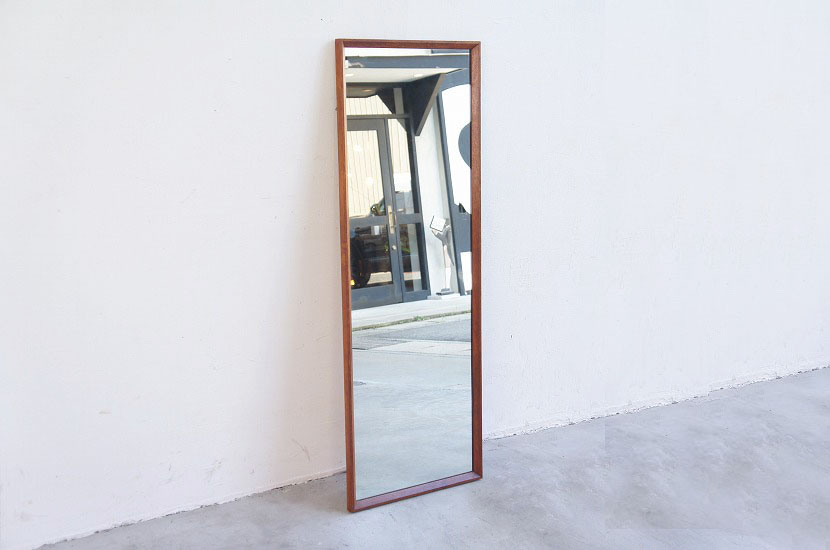 イギリスヴィンテージ　チークミラー(姿見)