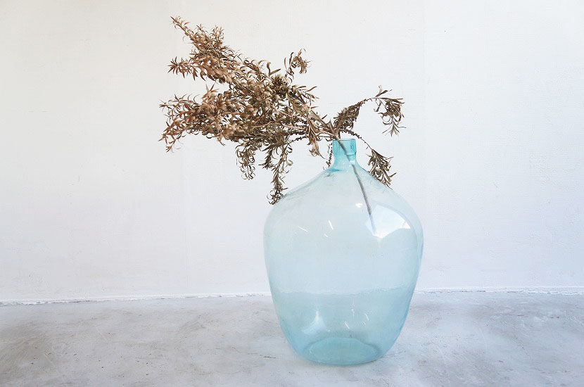 フランスアンティーク　ガラスボトル/デミジョンボトル(配送不可)