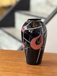 ドイツヴィンテージ　ガラス製モダンフラワーベース