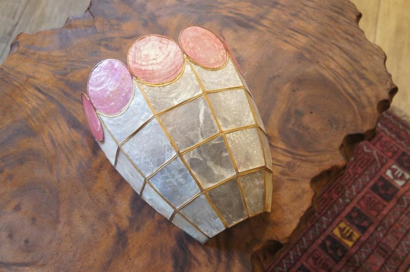  フランスアンティーク シェル製 ブラケットランプ①