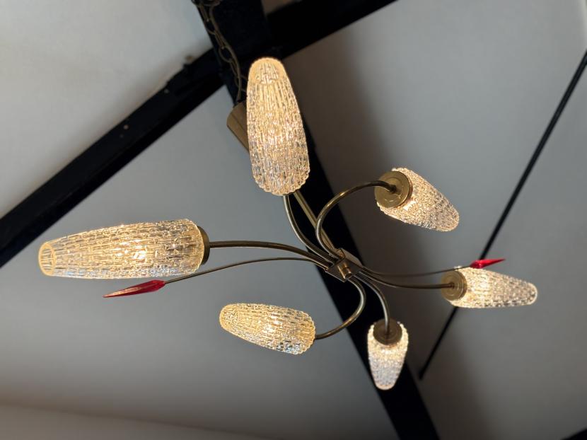 フレンチミッドセンチュリー　ヴィンテージ6灯シャンデリア