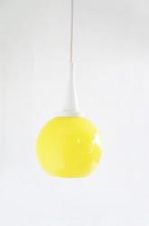 フランスヴィンテージ　イエローペンダントランプ