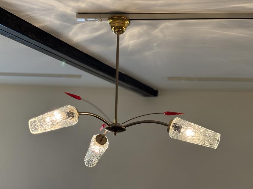 フレンチミッドセンチュリー　ヴィンテージ 3灯シャンデリア