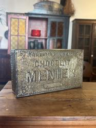 フランス アンティーク CHOCOLAT MENIER ブリキボックス