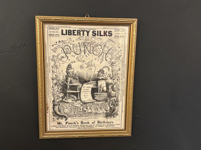 イギリス アンティーク 1900年 PUNCH フレーム額装