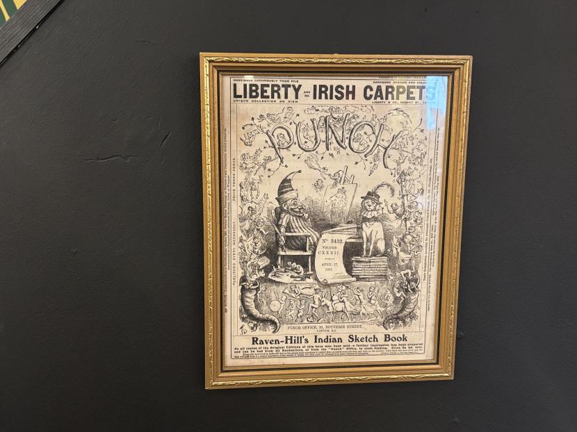 イギリス アンティーク 1900年 PUNCH フレーム額装