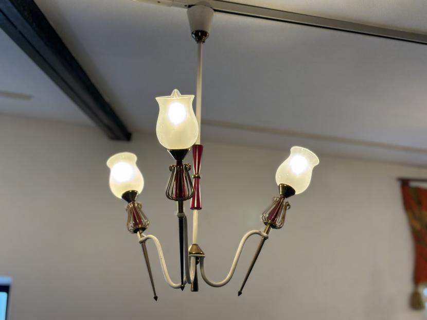 フレンチミッドセンチュリー ヴィンテージ 3灯 モダンシャンデリア