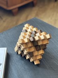 フランス ヴィンテージ 寄木 アートオブジェ