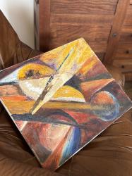 フランス アブストラクト オイルペイント モダンアート