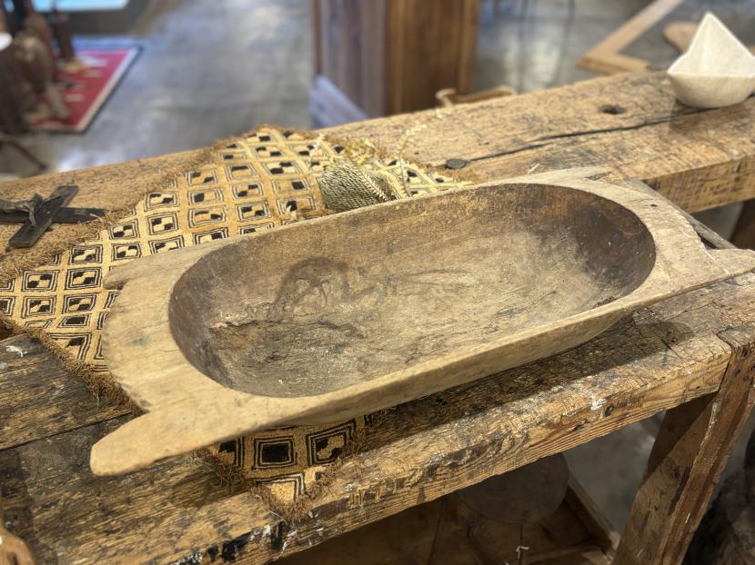 フランスアンティーク ウッド ボウル L