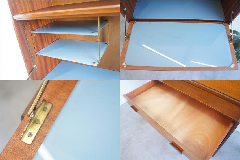 【断捨離セール中☆】イギリスヴィンテージ　ライティングビューロー デンマークヴィンテージ ライティングビューロー ドレッサー 北欧家具