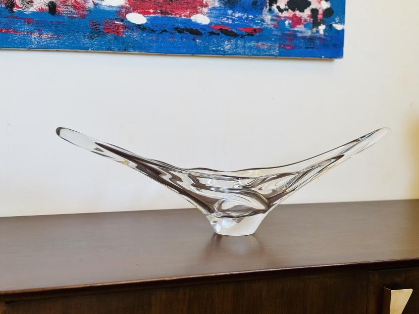 フランス ミッドセンチュリー モダンアートガラスフラワーベース