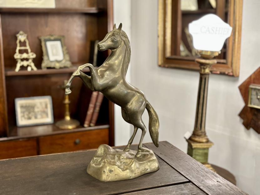 イギリス ヴィンテージ ブラス製 ホースオブジェ
