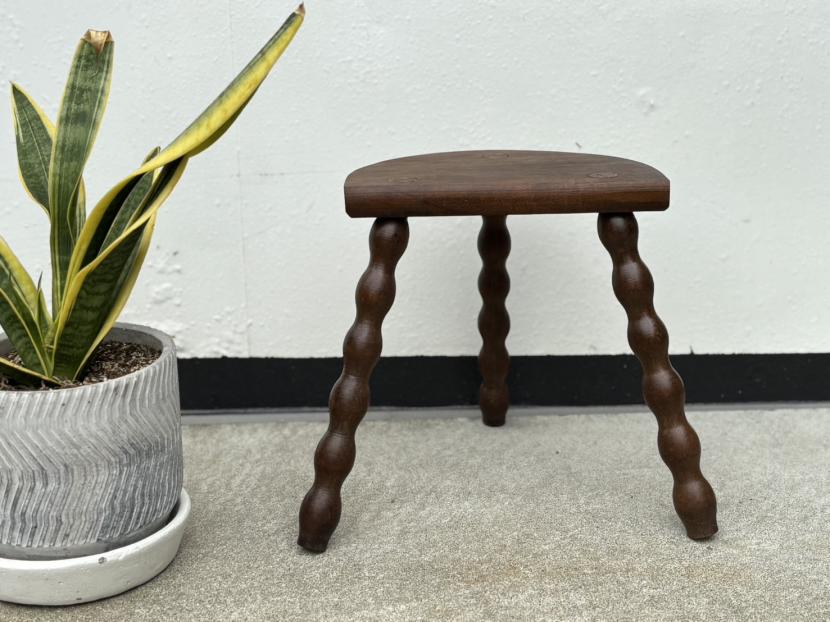 フランスアンティーク　ボビンレッグ　ウッドスツール